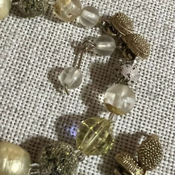 60s Vintage VENDOME Double Strand BEADED Necklace Jonquil AB Crystals - Picture 8 of 8